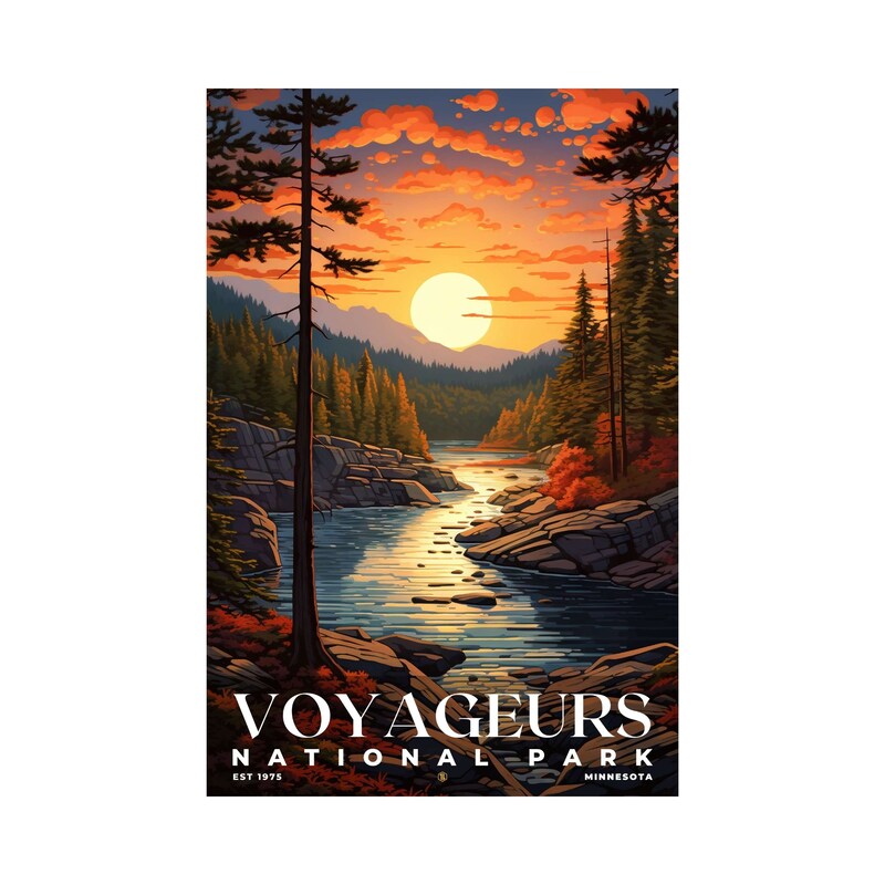 Voyageurs National Park Poster, Travel Art, Office Poster, Home Decor | S7